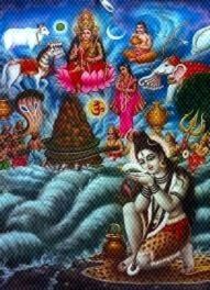 ① サムドラ・マンタン（乳海攪拌）